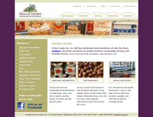 Tablet Screenshot of primafoodsinc.com